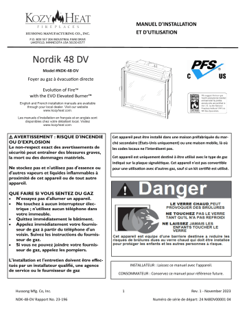 Kozyheat Nordik 48DV Manuel du propriétaire | Fixfr