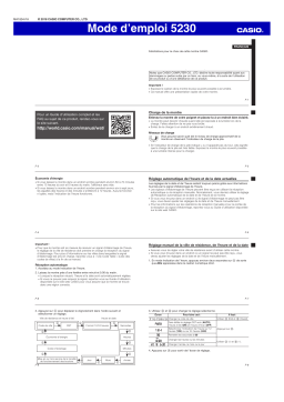 Manuel Casio AWG-M100SBY - Téléchargement gratuit