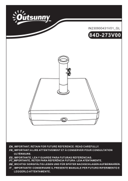 Outsunny 84D-273V00BN Manuel utilisateur