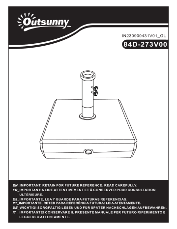 84D-273V00BK | Outsunny 84D-273V00BN Manuel utilisateur | Fixfr