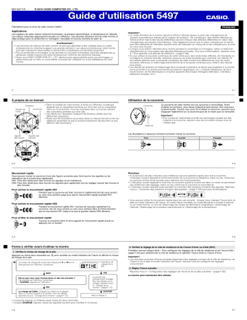 Manuel d'utilisation Casio PRG-601PE | Fixfr