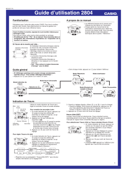 Manuel utilisateur Casio G-7000K : Heure universelle, chronomètre, minuterie