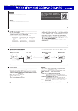 Casio DW-5600SR Mode d'emploi