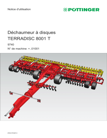 Pottinger TERRADISC 8001 T Manuel d'utilisation | Fixfr