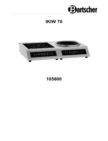 Manuel d'utilisation Bartscher 105800 : Plaque et wok à induction | Fixfr