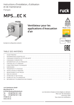 Manuel Ruck MPS 315 EC I K 01 - Ventilateur Extraction d'Air