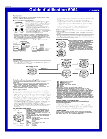 Casio GW-2500 Manuel utilisateur - Télécharger PDF | Fixfr