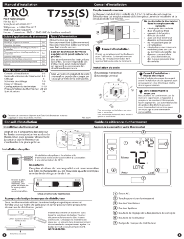 Manuel d'installation PRO1 T755 - Téléchargement PDF | Fixfr