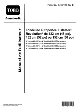 Manuel de l'utilisateur Toro Z Master Revolution 52 in. (132 cm)