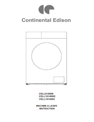 Manuel d'utilisation CELL10140S2 Lave-Linge CONTINENTAL EDISON | Fixfr