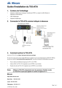 Manuel Mircom LT-6702  - Installation et Configuration