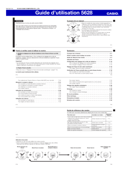 Manuel d'utilisation Casio BGA-260