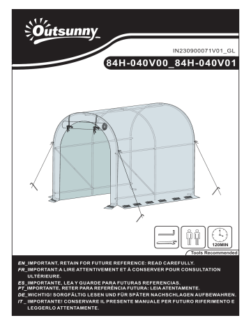 Outsunny 84H-040V01CG Manuel utilisateur | Fixfr