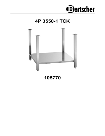 Manuel d'utilisation Bartscher 105770 Support Appareil Induction | Fixfr