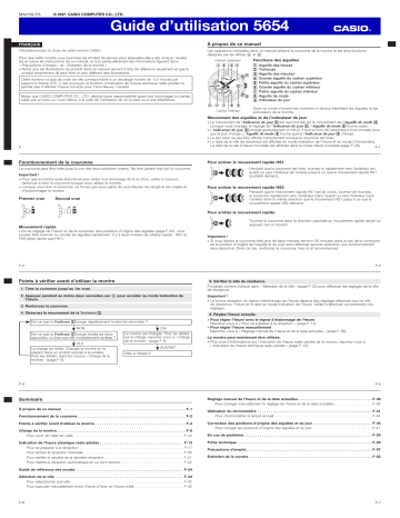 Casio EQW-A2000HR Manuel utilisateur | Fixfr