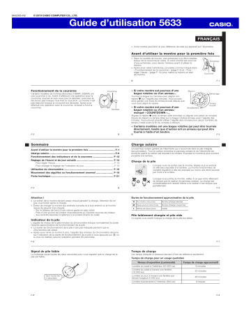 Casio EFS-S590AT Manuel utilisateur - Lire & Télécharger | Fixfr