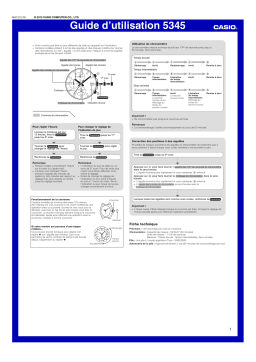 Casio EFR-526D Manuel Utilisateur