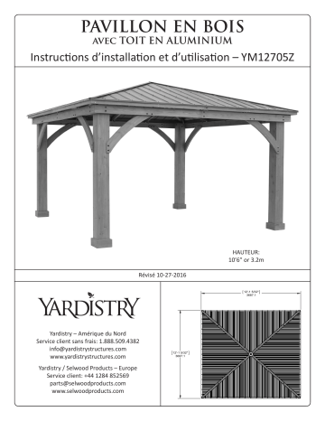 Manuel d’utilisation Yardistry 12 x 12 Wood Gazebo | Fixfr