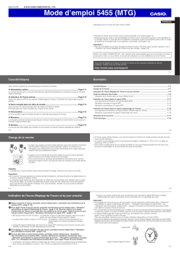 Casio MTG-G1000RS Mode d'emploi