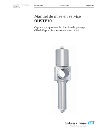 Manuel d'utilisation Endres+Hauser BA OUSTF10 - Capteur de turbidité | Fixfr