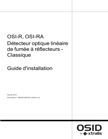 Guide d'installation OSI-R, OSI-RA - Xtralis | Fixfr