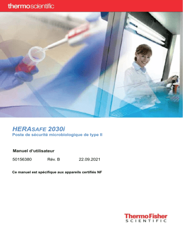 Thermo Fisher Scientific Herasafe 2030i and Maxisafe 2030i Mode d'emploi | Fixfr