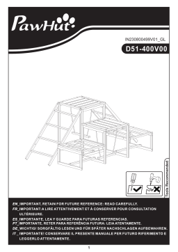 PawHut D51-400V00GY Manuel d'instructions