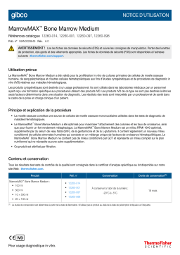 Thermo Fisher Scientific MarrowMAX Bone Marrow Medium Mode d'emploi