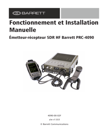 Manuel utilisateur Barrett PRC-4090 - Téléchargez le PDF | Fixfr