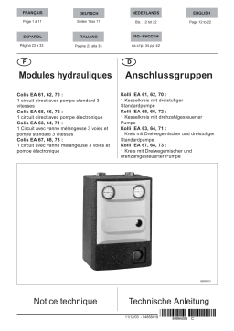 DeDietrich EA 63 Manuel utilisateur