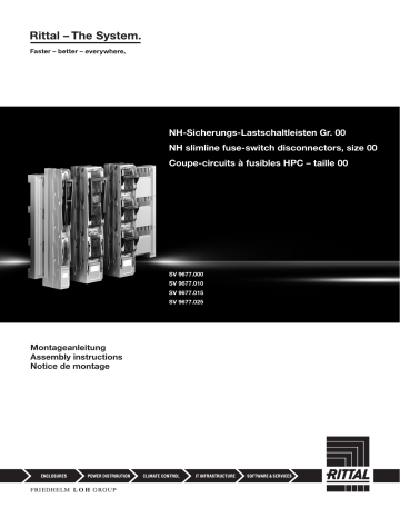 Manuel utilisateur Rittal SV 9677.010 - Coupe-circuit à fusibles HPC | Fixfr