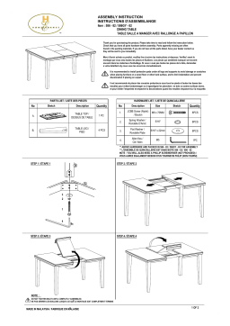 Manuel utilisateur Ameillia 586-82 - Table à manger avec rallonge