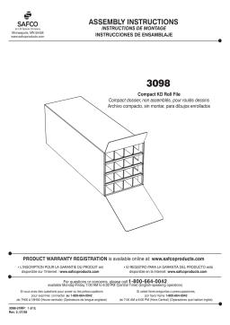 Manuel d'utilisation SAFCO 3098 - Dossier compact pour plans enroulés