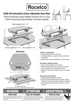 Rocelco CADR-46 - Support de bureau ajustable en coin