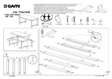 Gami J36-TOSCANE 090 - Guide de démarrage rapide | Fixfr