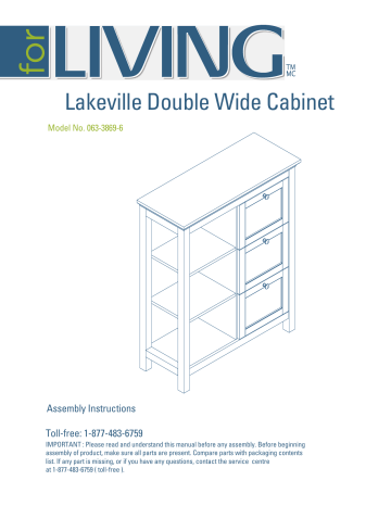 Manuel d’utilisation de l’armoire Lakeville Double Wide Cabinet 063-3869-6 | Fixfr