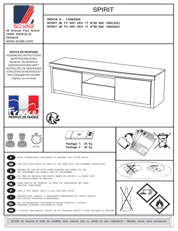 SCIAE SC19SC3321 Manuel du propriétaire | Fixfr