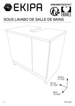 Parisot PA604825 Manuel du propriétaire - Meuble sous lavabo