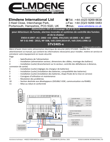 Manuel du propriétaire Elmdene STV2405 Series - Alimentation électrique de sécurité | Fixfr