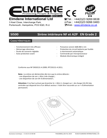 Manuel d'utilisation Elmdene Si500 - Guide de l'utilisateur | Fixfr