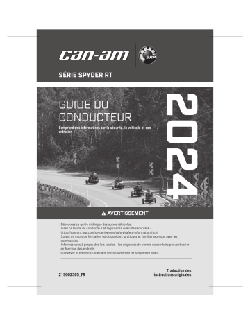 Can-Am Spyder RT Manuel du propriétaire | Fixfr