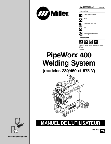 Miller PIPEWORX 400 SYSTEM Manuel utilisateur | Fixfr