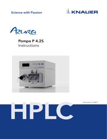 Manuel de l'utilisateur Knauer Pompe P 4.2S - Télécharger PDF | Fixfr