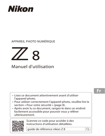 Nikon Z 8 Manuel utilisateur | Fixfr