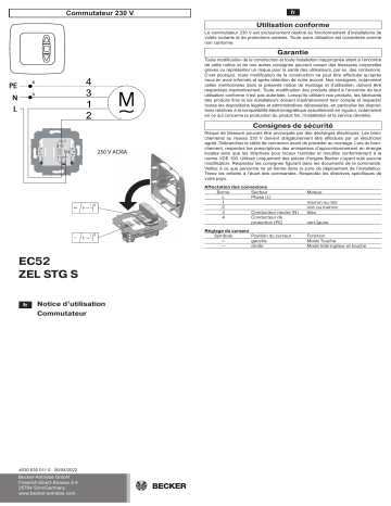 Roto ZEL STG S 230V 24V - Manuel d'utilisation | Fixfr