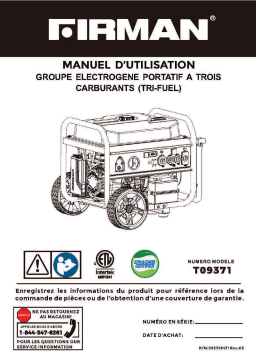 Manuel Utilisateur Firman T09371 - Groupe Electrogène Tri-Carburant