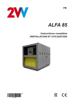 2VV ALFA 85 XL Manuel utilisateur