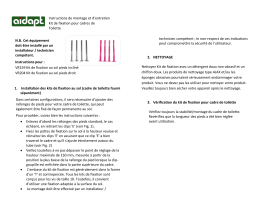 Manuel Utilisateur Aidapt VR204 - Fixation au sol pour cadres de toilette