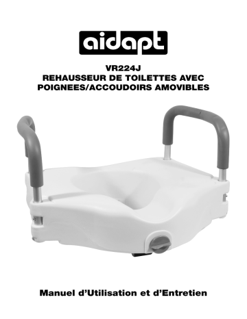 Manuel d'utilisation Aidapt VR224J - Siège de toilette surélevé avec accoudoirs | Fixfr