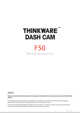 Manuel d'utilisation Thinkware F50 - Caméra de tableau de bord